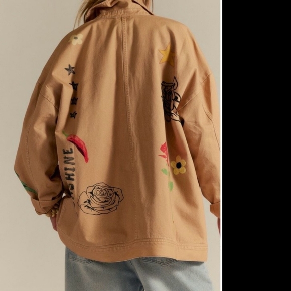 WE THE FREE By Free People | Doodled Graphic Jacket - Picture 2 of 12